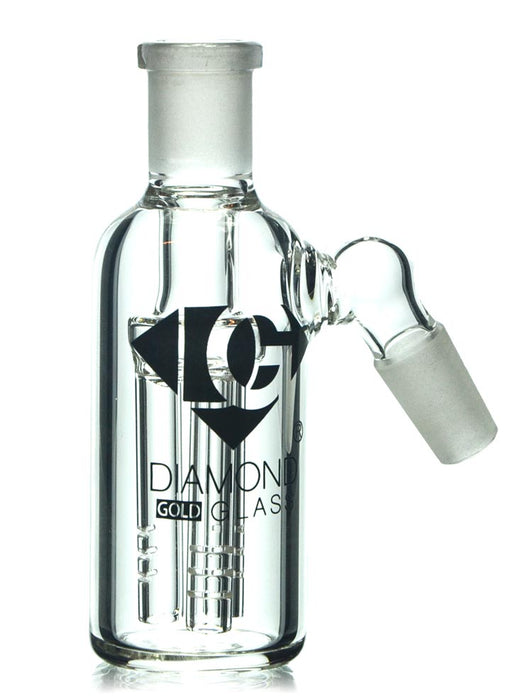 14mm 45 degree ash catcher with a 3 arm tree percolator by Diamond Glass.