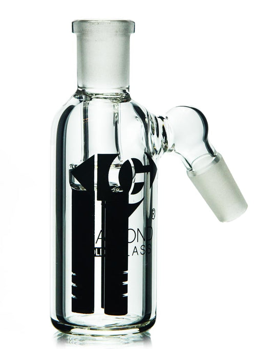 14mm 45 degree ash catcher with a black 3 arm tree percolator by Diamond Glass.