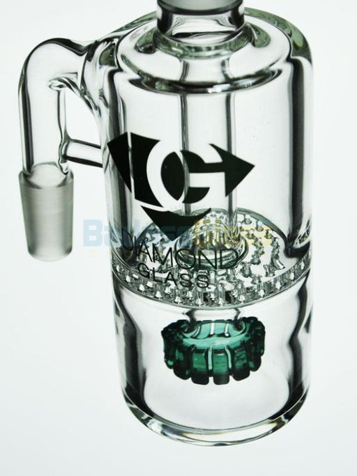 14mm 90 Degree Showerhead Honeycomb  Ash Catcher By Diamond Glass 