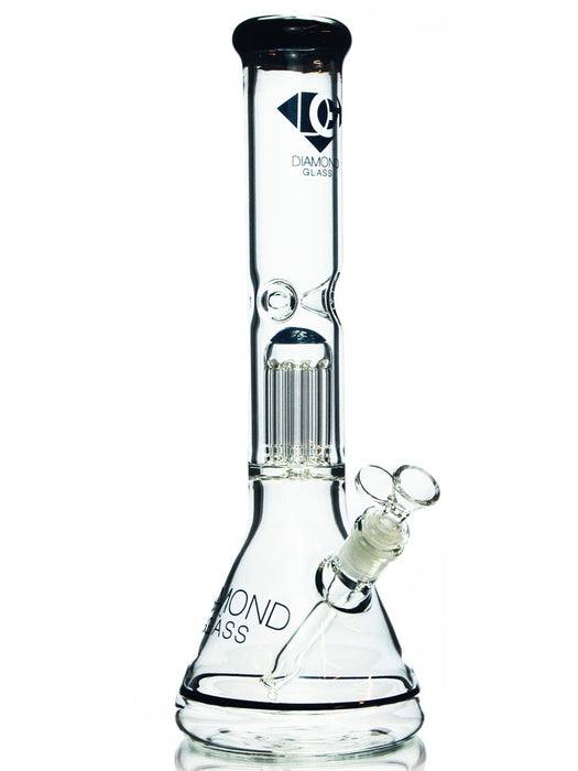 Beaker Bong with 8-arm Percolator by Diamond Glass - EXTRA THICK 