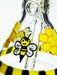 Closeup of the beaker and downstem on the 10" Honeybee Bong. 