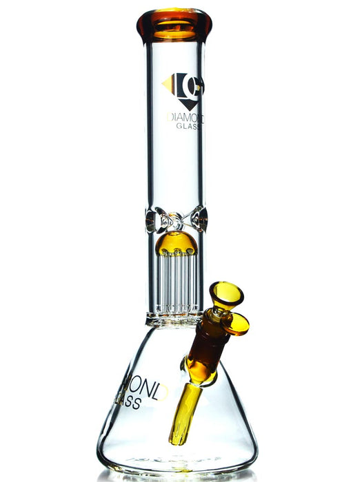Beaker Bong with 8-arm Percolator by Diamond Glass - EXTRA THICK