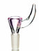 14mm martini shaped bong bowl in pink with a thick horn shaped handle.