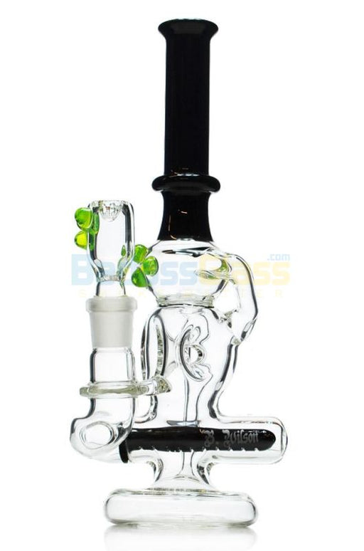 Inline to Donut Perc Recycler Water Pipe by Ben Wilson-Black And Slyme 