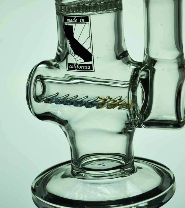 Inline to Honeycomb Water Pipe by Maverick Glass 