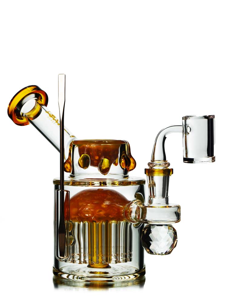 Sidecar Dab Rig with Drips at — Badass Glass