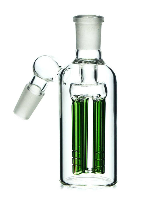 14mm 45° Green Mini Dry Ash Catcher – Handmade Glass Water Pipe Bong Bubbler