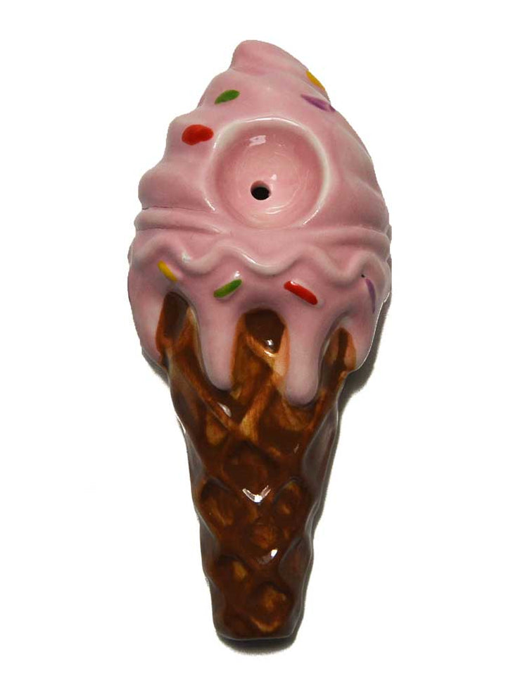Ceramic Ice Cream Cone Pipe — Badass Glass