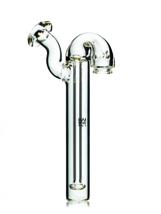 Clear glass bubbler attachment with a showerhead stem  same length as the device