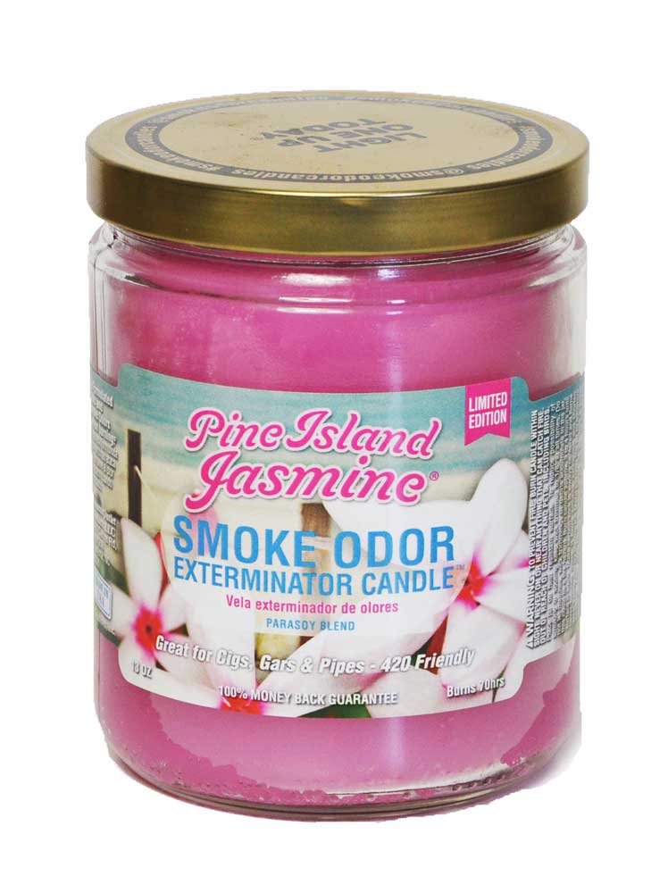 Smoke Odor Exterminator Candle Pine Island Jasmine — Badass Glass
