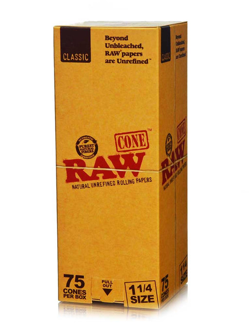 75 count Box of Raw Cones 1 1/4 Classic 