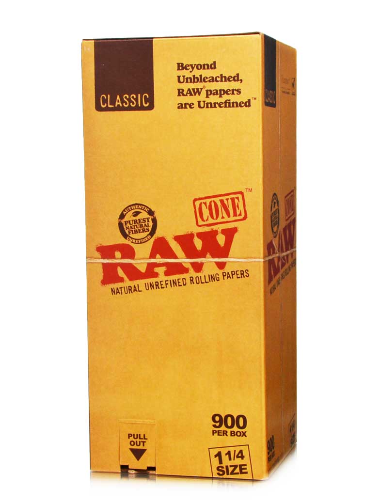 Raw 1 1/4 Cones Classic Bulk Pack 900 Count — Badass Glass
