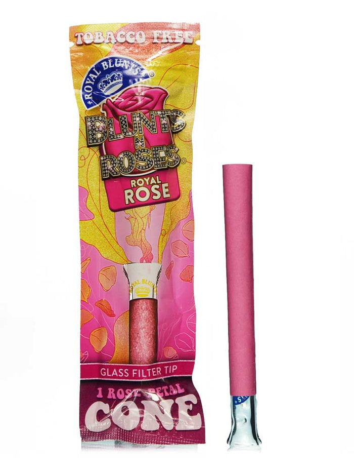 rose petal tobacco Natty Organic Hemp Wraps | Blunt Wraps Rose Petal Cone with Glass