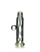 A clear glass mouthpiece for the puffco pivot with a cylindrical body, featuring a wavy tube