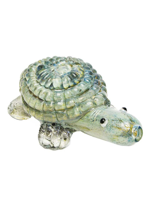 Glass Turtle Pipe with Gray Shell
