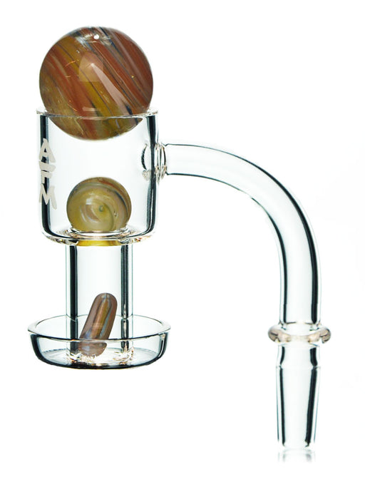 10mm male 90 degree terp slurper banger with two marbles and capsule by AFM.