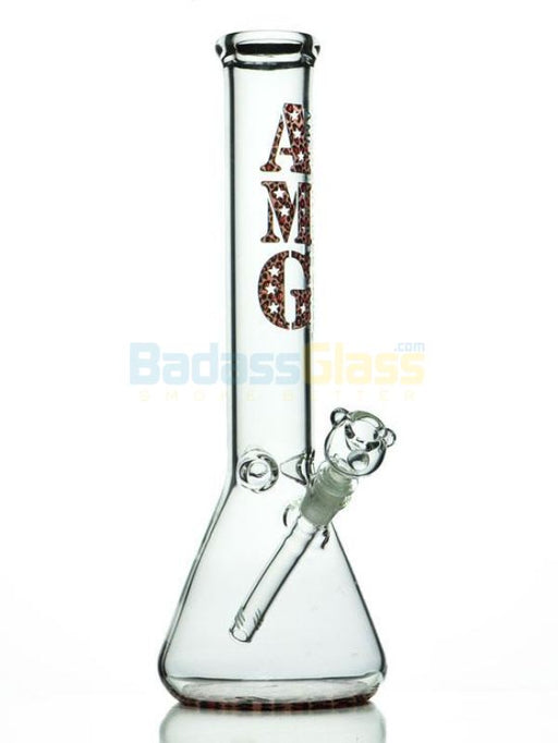 15" Cheetah Beaker Water Pipe by A.M.G Glass 