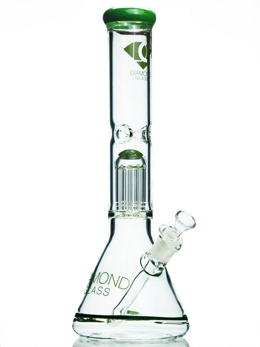 Beaker Bong with 8-arm Percolator by Diamond Glass - EXTRA THICK 