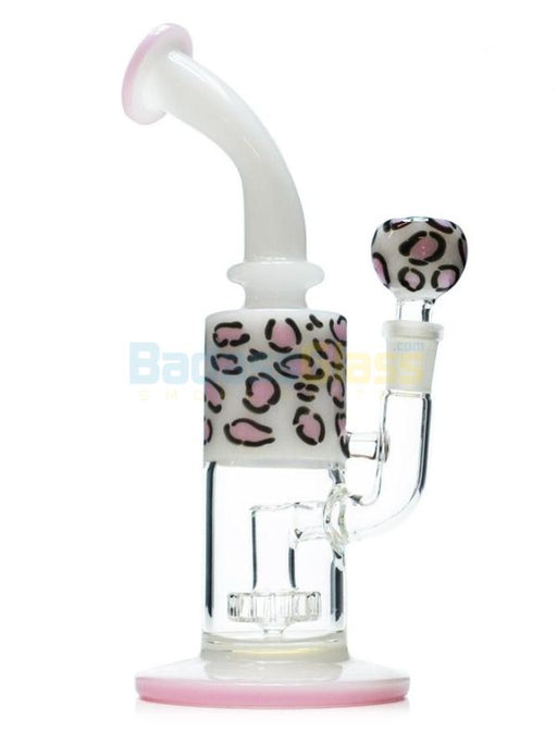 9" Pink Leopard Showerhead Water Pipe by Glob Squad 