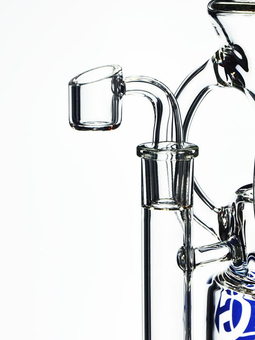 14mm quartz banger in the 4 arm recycler by Diamond Glass.