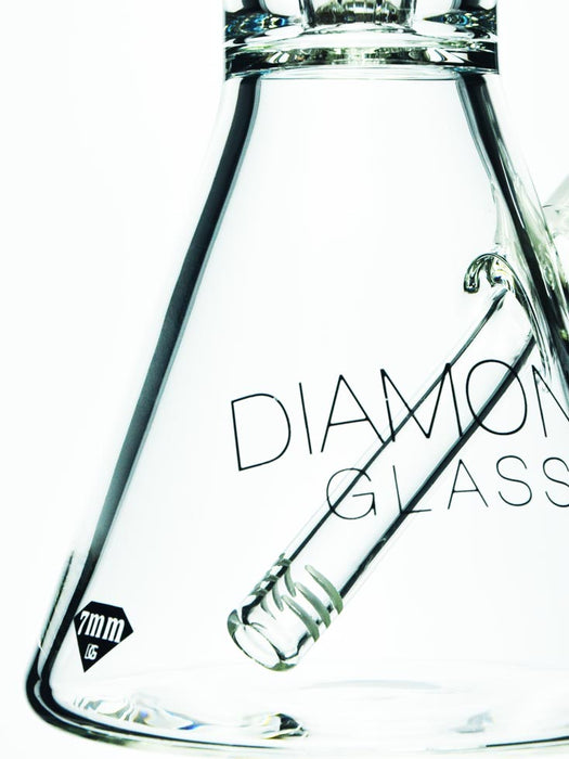 14” Showerhead Beaker Bong by Diamond Glass - THICK