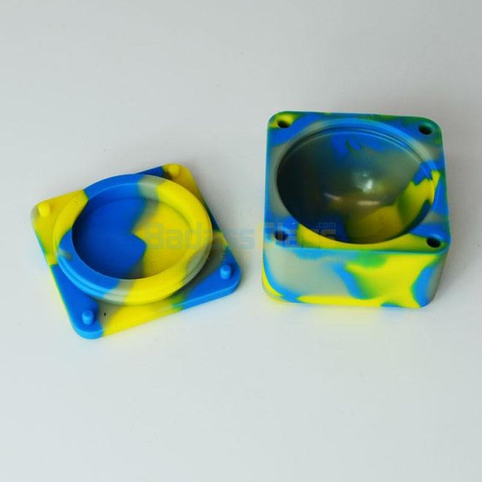 Cube Wax Container Blue/Yellow 