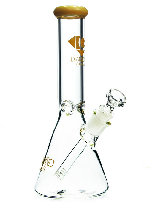 10" Beaker Bong with an ice catcher and a 14mm bowl by Diamond Glass.