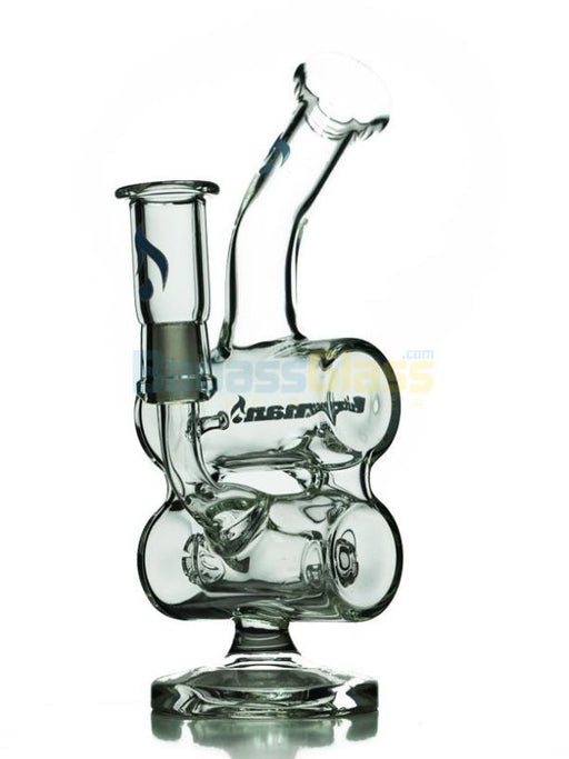 Double Barrel Recycler Dab Rig by Hitman Glass 