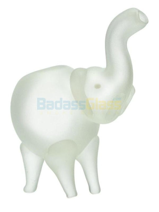 Frosted Glass Elephant Pipe 
