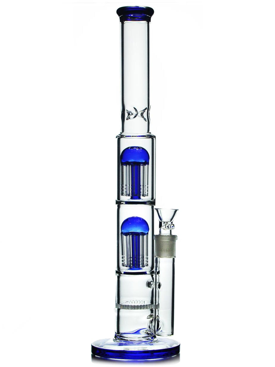 15" Double Tree Perc Bong — Badass Glass