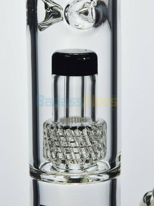 closeup of flame polished percolator going both ways by Diamond Glass. 