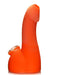 6 inch orange silicone penis bong with glass bowl.