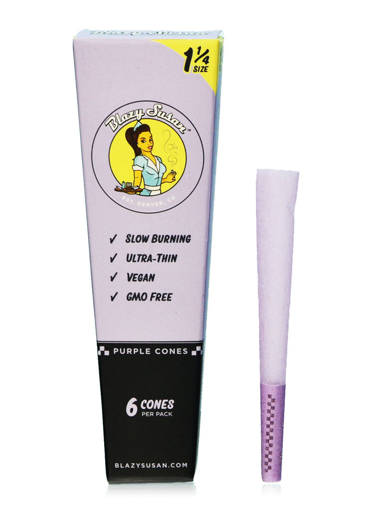 Purple Blazy Susan Cones 1 1/4 — Badass Glass