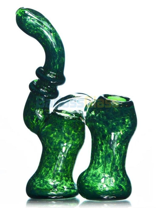 Rainforest Green Double Bubbler  Glass Bubblers for Sale — Badass Glass