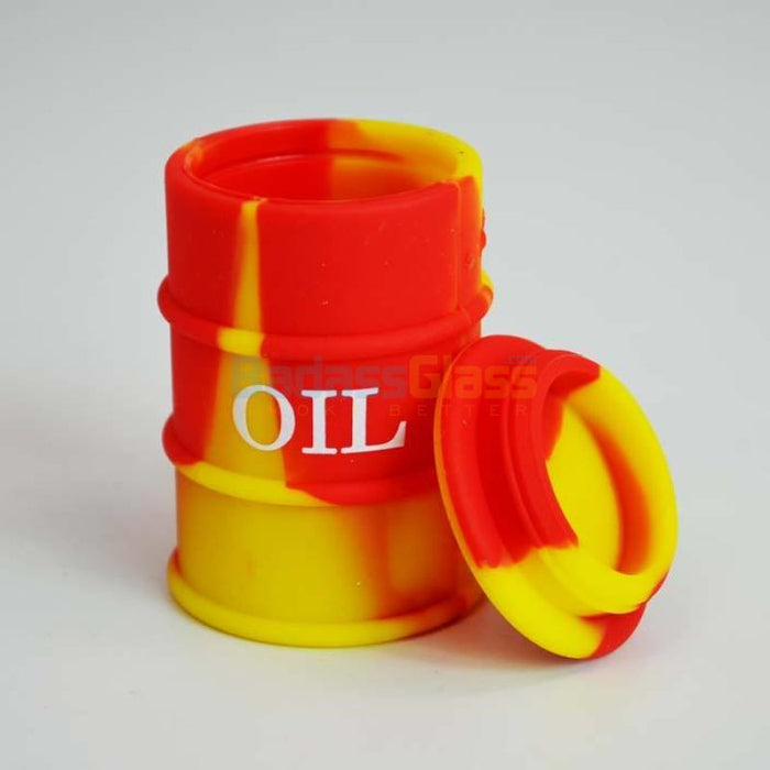 Red & Gold Oil Drum Wax Container 