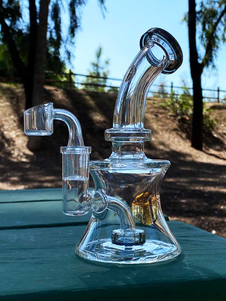 Showerhead Dab Rig by Bougie Glass — Badass Glass